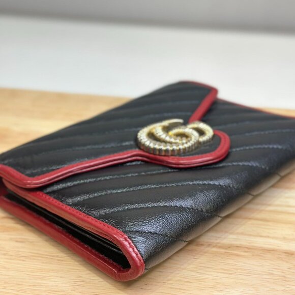 Gucci GG Logo Black Marmont Shoulder Bag Crossbody - Picture 4 of 6